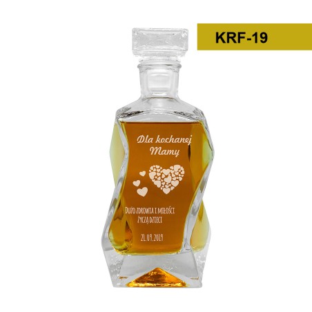 Skrzynka pozioma dla Rodziców + karafka + 2 szklanki - WZORY