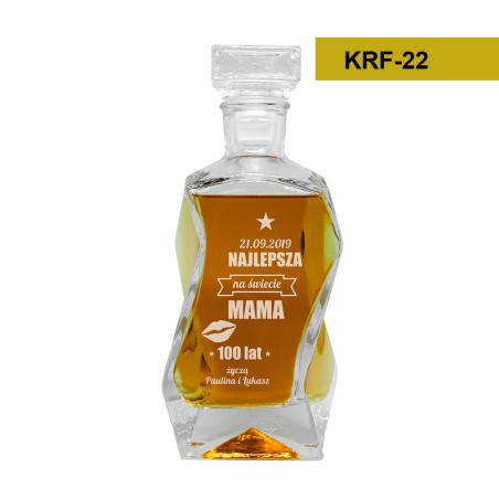 Skrzynka pozioma dla Rodziców + karafka + 2 szklanki - WZORY