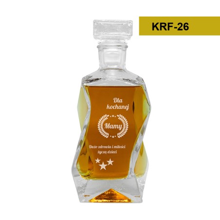 Skrzynka pozioma dla Rodziców + karafka + 2 szklanki - WZORY