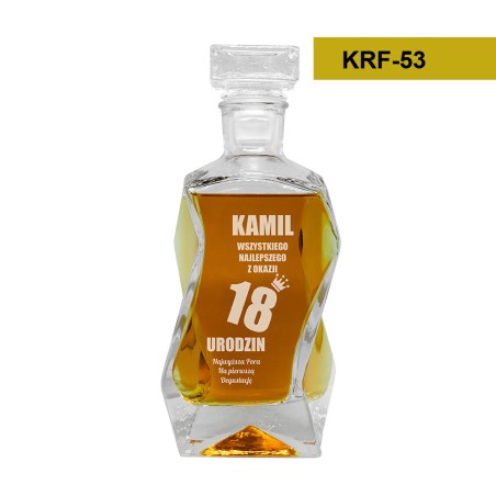 Skrzynka pozioma dla Rodziców + karafka + 2 szklanki - WZORY
