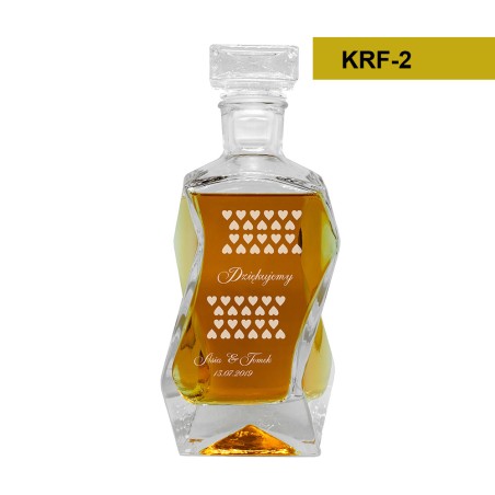 Skrzynka pozioma na Ślub + karafka + 2 szklanki - 8 wzorów