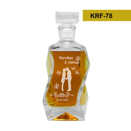 Skrzynka pozioma na Ślub + karafka + 2 szklanki - 8 wzorów