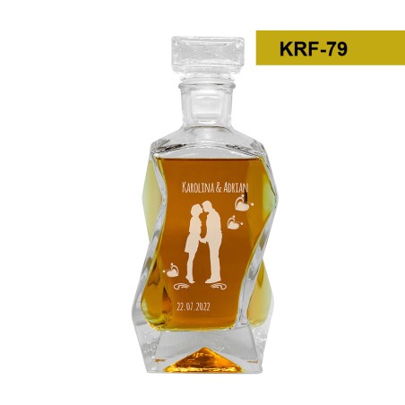 Skrzynka pozioma na Ślub + karafka + 2 szklanki - 8 wzorów