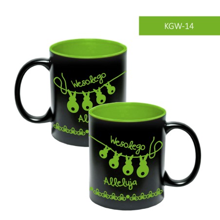 Kubek czarny grawerowany - Wielkanoc - 17 wzorów