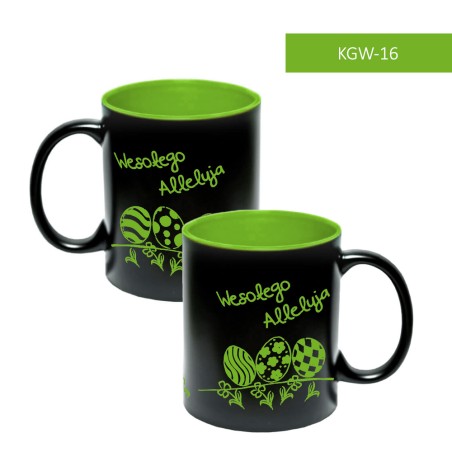 Kubek czarny grawerowany - Wielkanoc - 17 wzorów