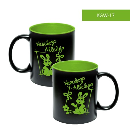 Kubek czarny grawerowany - Wielkanoc - 17 wzorów