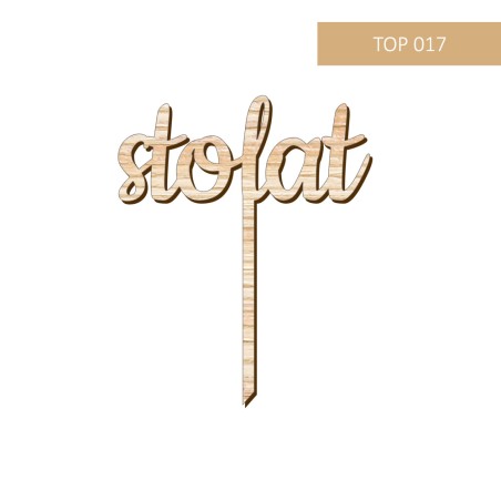 Topper na tort - Urodziny - Sklejka - 8 wzorów