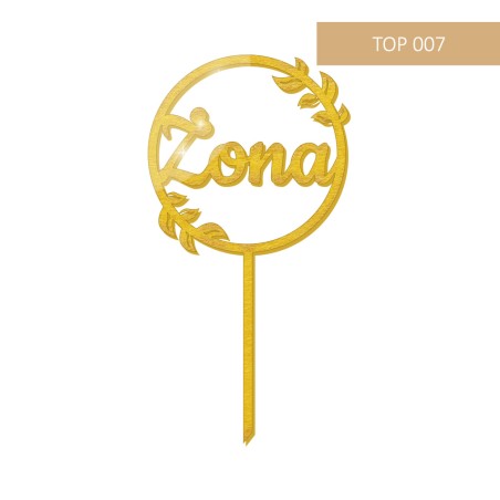 Topper na tort - Ślub - Złoty - 18 wzorów