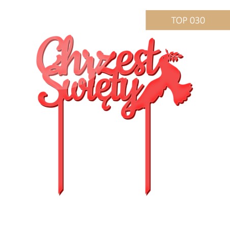 Topper na tort - Chrzest, Komunia - Plexi