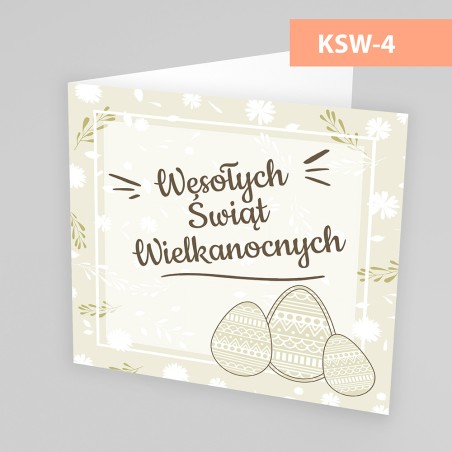 Kartki Świąteczne Wielkanocne - 145x145 poziom - WZORY