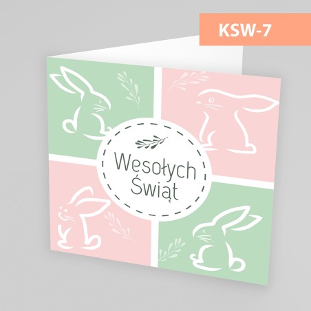 Kartki Świąteczne Wielkanocne - 145x145 poziom - WZORY