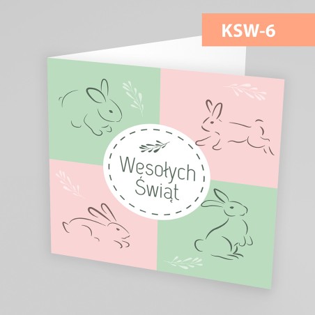 Kartki Świąteczne Wielkanocne - 145x145 poziom - WZORY