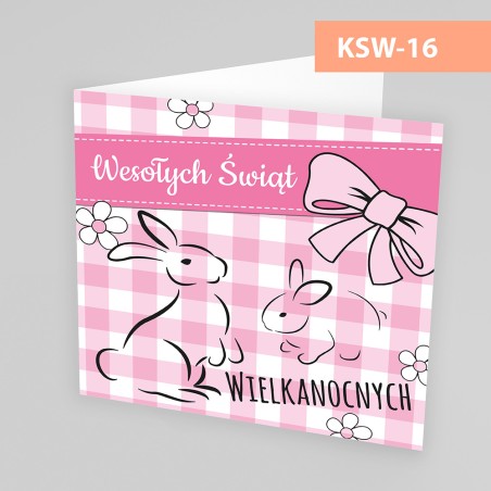 Kartki Świąteczne Wielkanocne - 145x145 poziom - WZORY