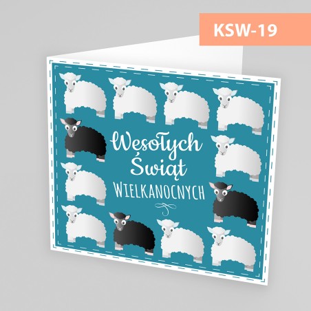 Kartki Świąteczne Wielkanocne - 145x145 poziom - WZORY