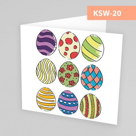 Kartki Świąteczne Wielkanocne - 145x145 poziom - WZORY