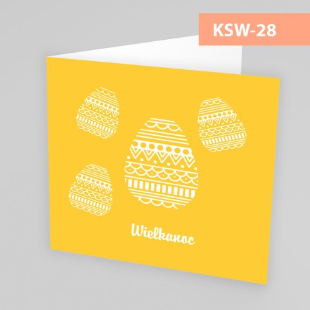 Kartki Świąteczne Wielkanocne - 145x145 poziom - WZORY