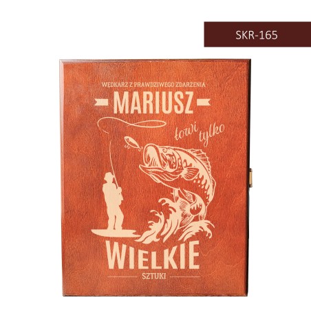 Skrzynka pionowa dla Wędkarza + karafka + 2 szklanki - WZORY