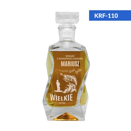 Skrzynka pionowa dla Wędkarza + karafka + 2 szklanki - WZORY
