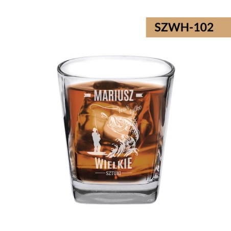 Szklanka do Whisky - Prezent dla Wędkarza - WZORY