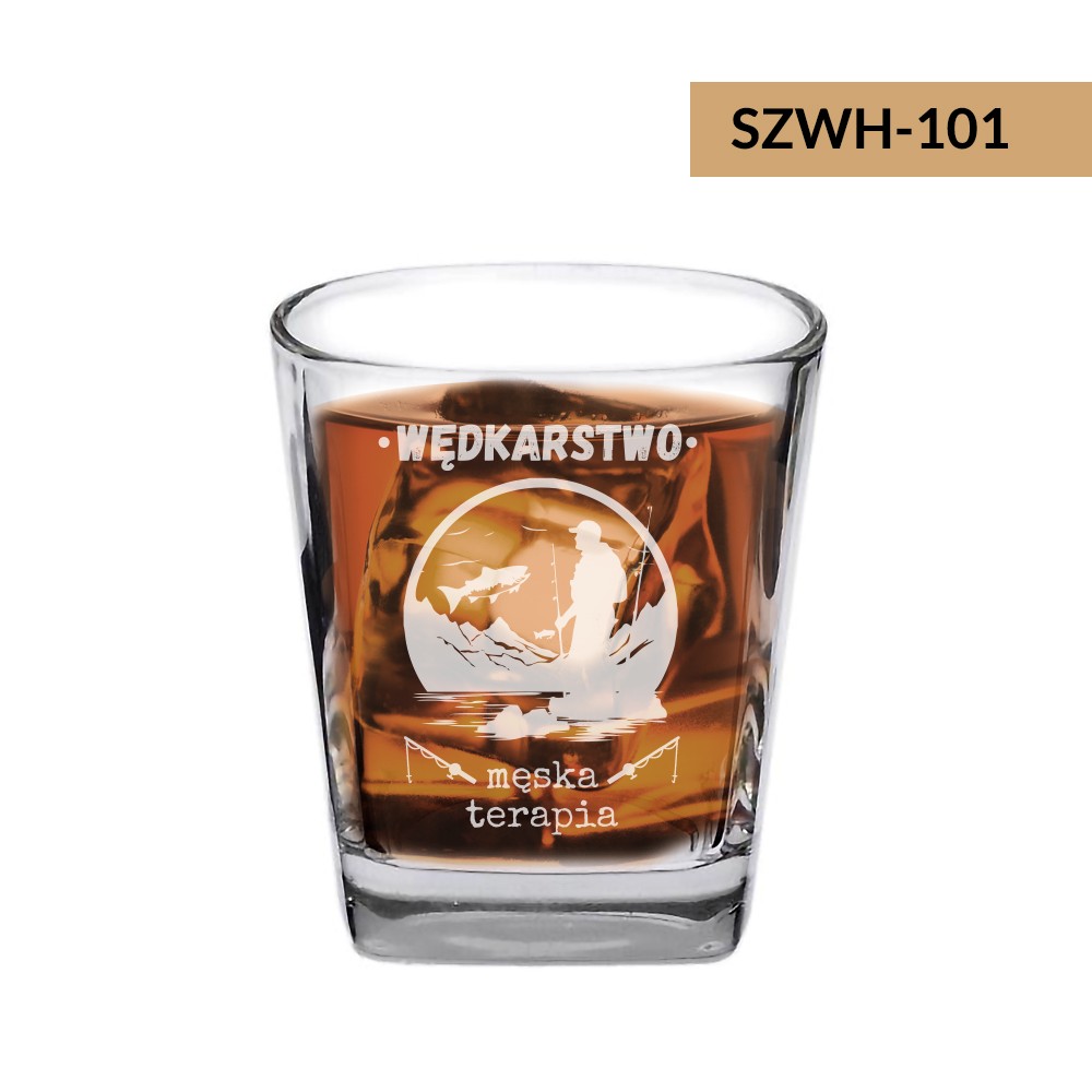 Szklanka do Whisky - Prezent dla Wędkarza - WZORY