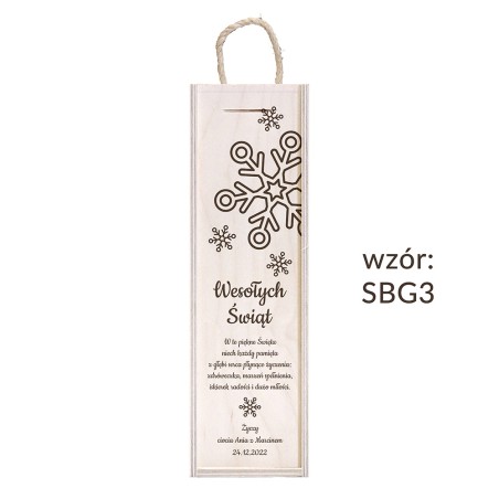 Skrzynka na wino na Święta - WZORY