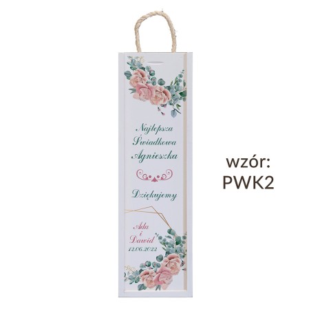 Skrzynka kolorowa na wino Ślub - WZORY