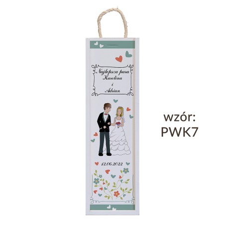 Skrzynka kolorowa na wino Ślub - WZORY