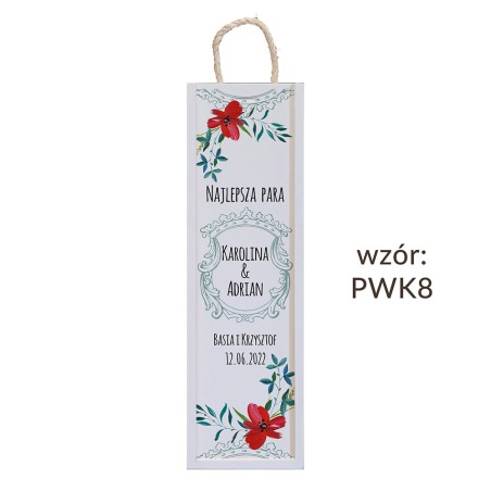 Skrzynka kolorowa na wino Ślub - WZORY