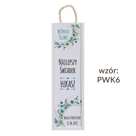 Skrzynka kolorowa na wino Ślub - WZORY