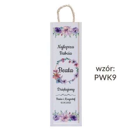 Skrzynka kolorowa na wino Ślub - WZORY
