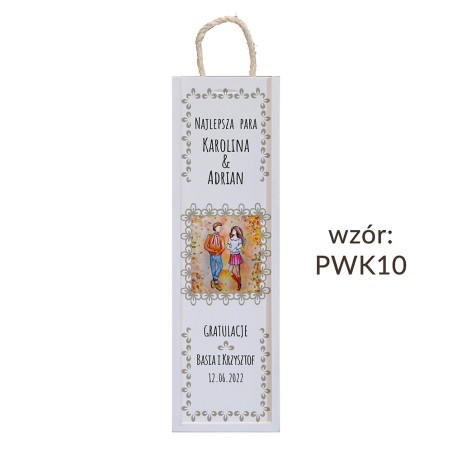 Skrzynka kolorowa na wino Ślub - WZORY