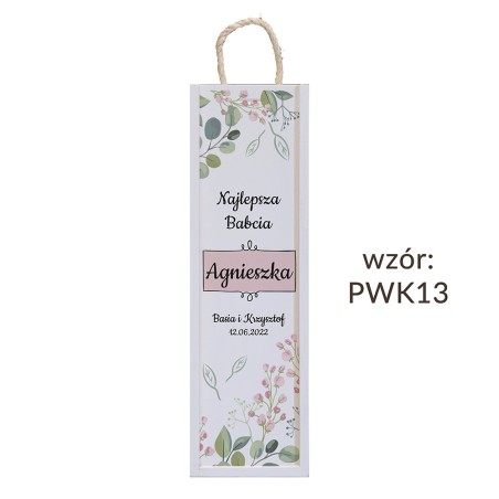 Skrzynka kolorowa na wino Ślub - WZORY