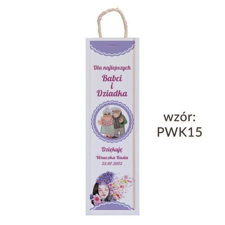 Skrzynka kolorowa na wino Ślub - WZORY