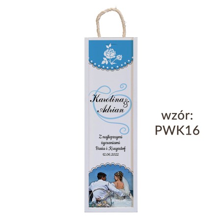 Skrzynka kolorowa na wino Ślub - WZORY