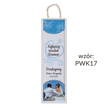 Skrzynka kolorowa na wino Ślub - WZORY