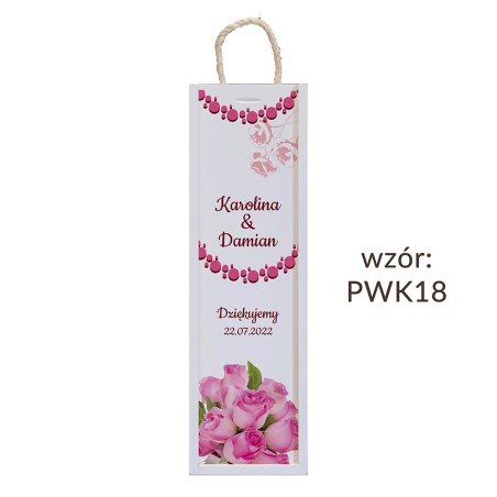 Skrzynka kolorowa na wino Ślub - WZORY