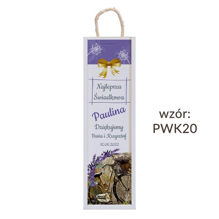 Skrzynka kolorowa na wino Ślub - WZORY