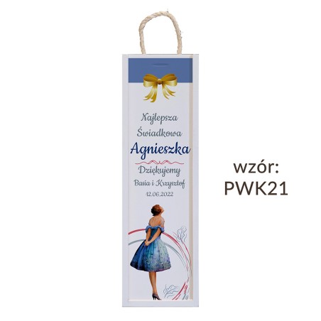 Skrzynka kolorowa na wino Ślub - WZORY