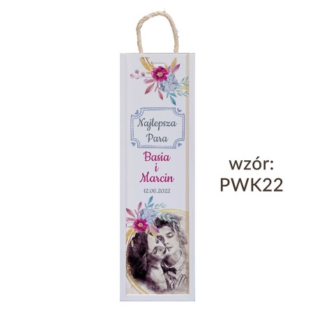 Skrzynka kolorowa na wino Ślub - WZORY