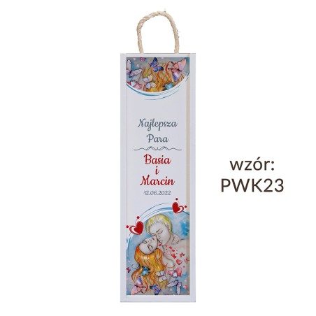 Skrzynka kolorowa na wino Ślub - WZORY