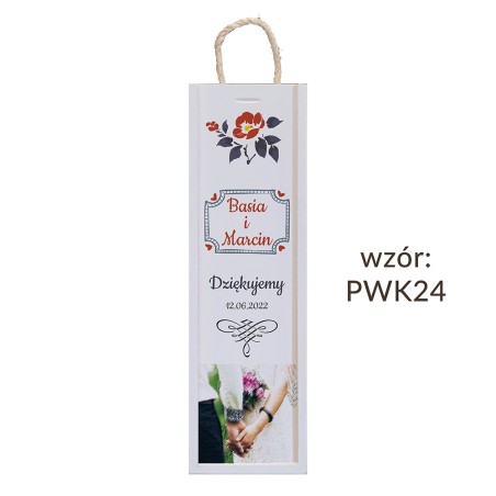 Skrzynka kolorowa na wino Ślub - WZORY