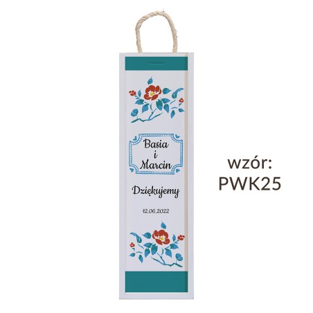 Skrzynka kolorowa na wino Ślub - WZORY