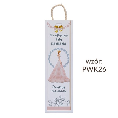 Skrzynka kolorowa na wino Ślub - WZORY