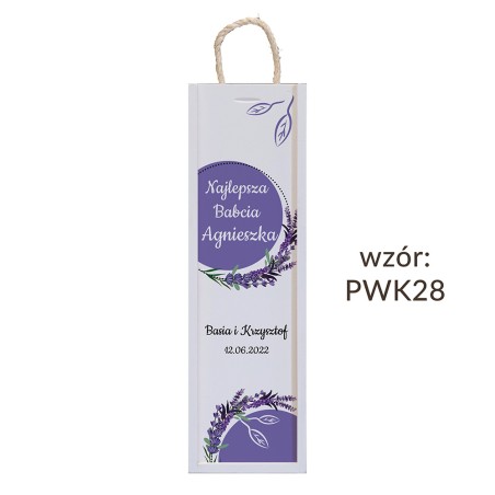 Skrzynka kolorowa na wino Ślub - WZORY