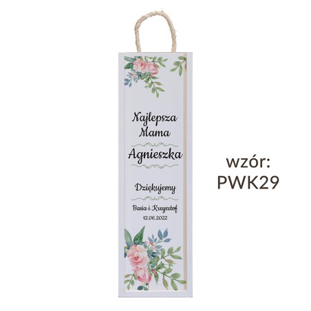 Skrzynka kolorowa na wino Ślub - WZORY