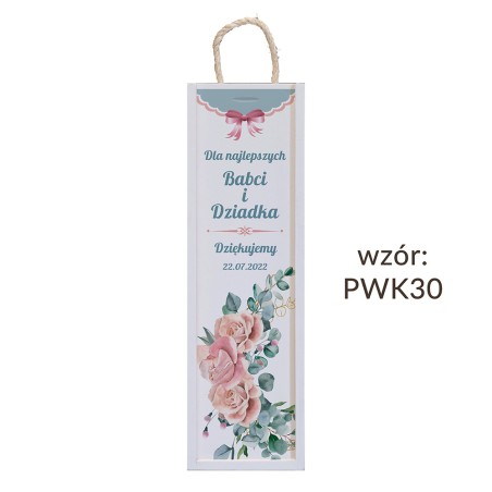 Skrzynka kolorowa na wino Ślub - WZORY