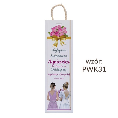Skrzynka kolorowa na wino Ślub - WZORY