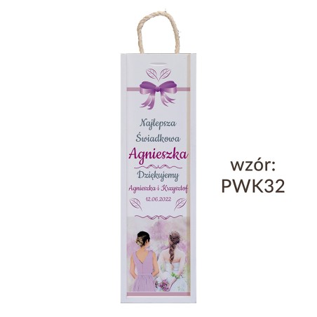 Skrzynka kolorowa na wino Ślub - WZORY