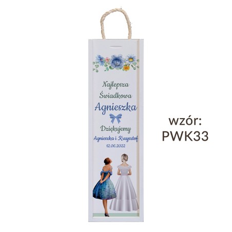 Skrzynka kolorowa na wino Ślub - WZORY