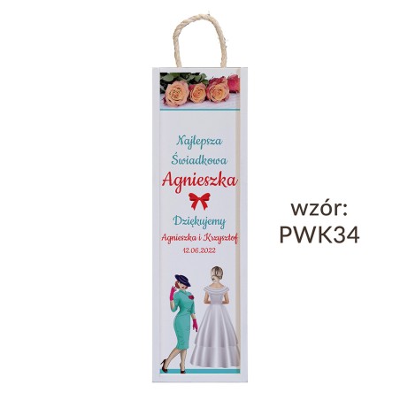 Skrzynka kolorowa na wino Ślub - WZORY